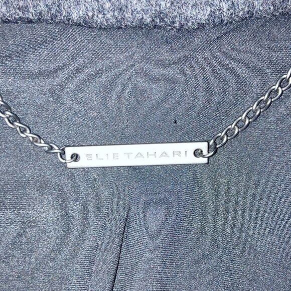 Elie Tahari Gray Willa Wool Convertible Vest in Dark Gray - Picture 8 of 13